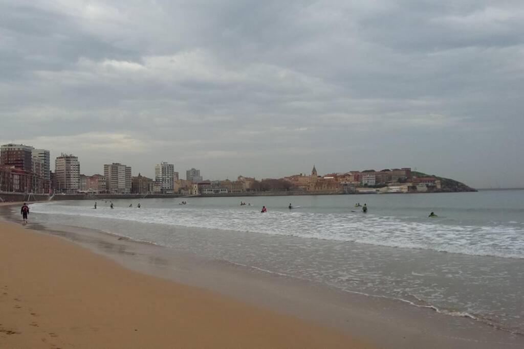 Ferienwohnung Gijon - La Arena Exterior foto